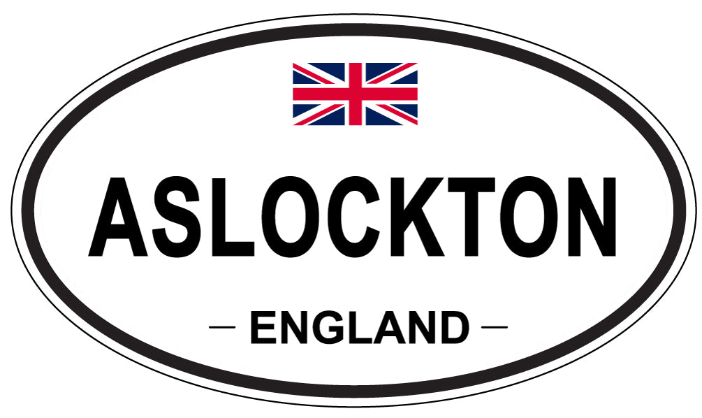 ASLOCKTON, ENGLAND - Oval Sticker