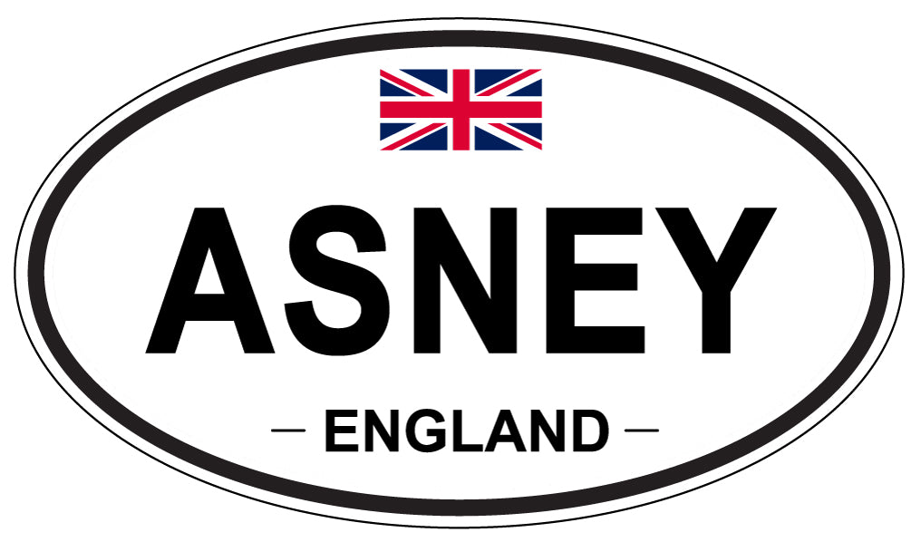 ASNEY, ENGLAND - Oval Sticker
