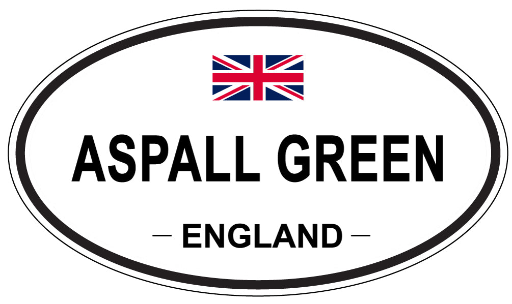 ASPALL GREEN, ENGLAND - Oval Sticker