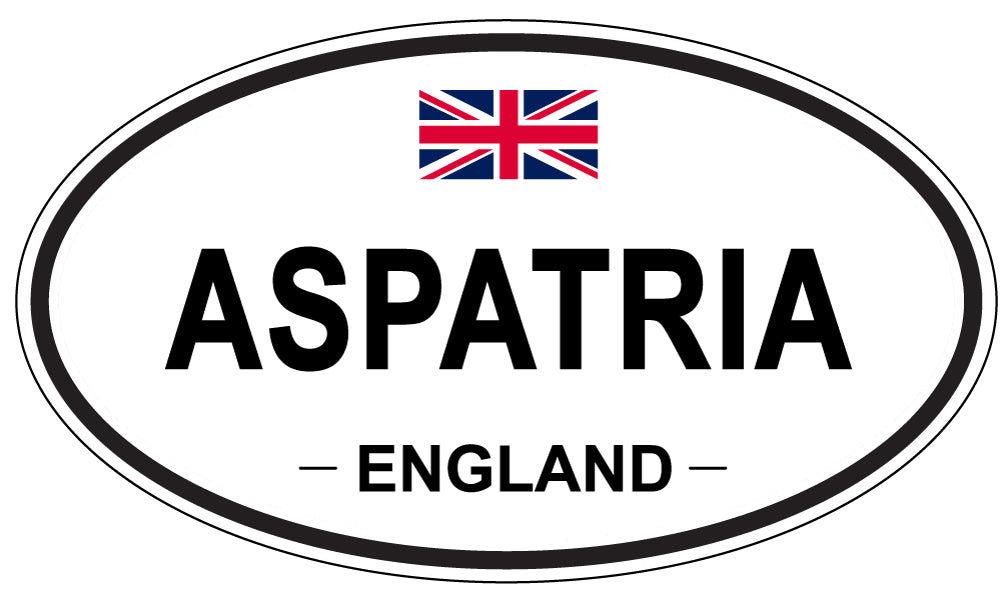 ASPATRIA, ENGLAND - Oval Sticker