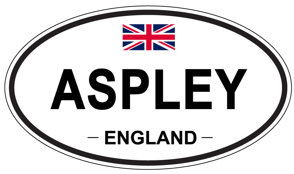 ASPLEY, ENGLAND - Oval Sticker