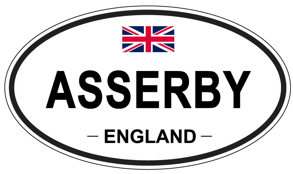ASSERBY, ENGLAND - Oval Sticker