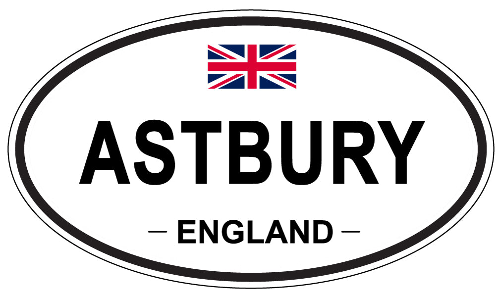 ASTBURY, ENGLAND - Oval Sticker