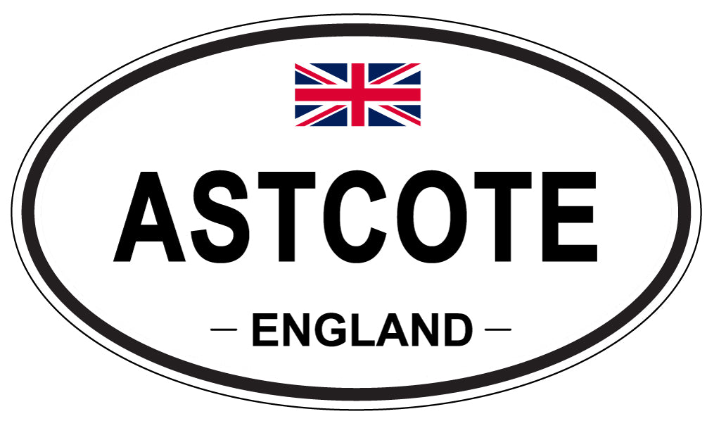 ASTCOTE, ENGLAND - Oval Sticker