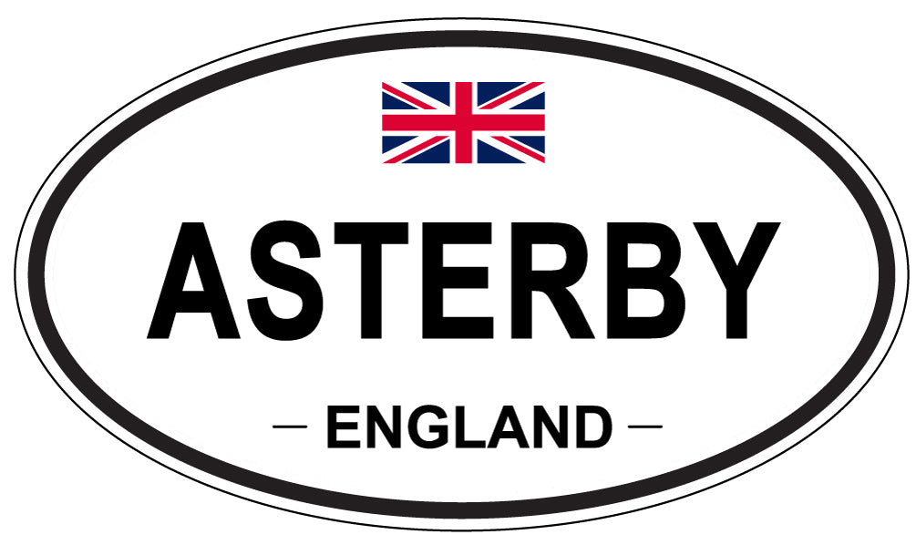 ASTERBY, ENGLAND - Oval Sticker