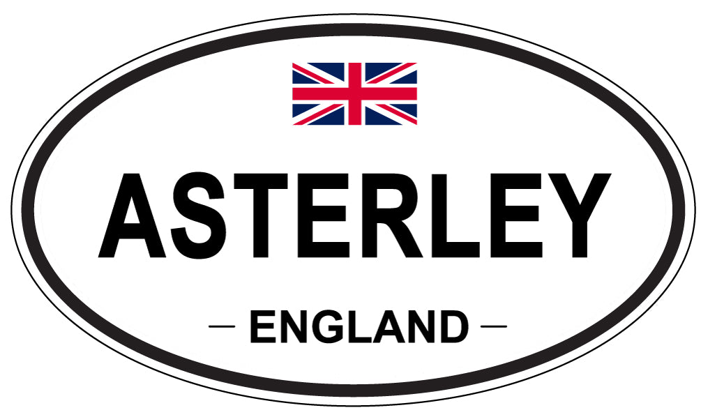 ASTERLEY, ENGLAND - Oval Sticker