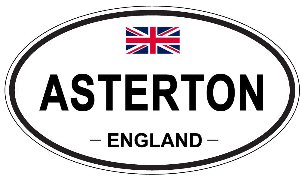 ASTERTON, ENGLAND - Oval Sticker
