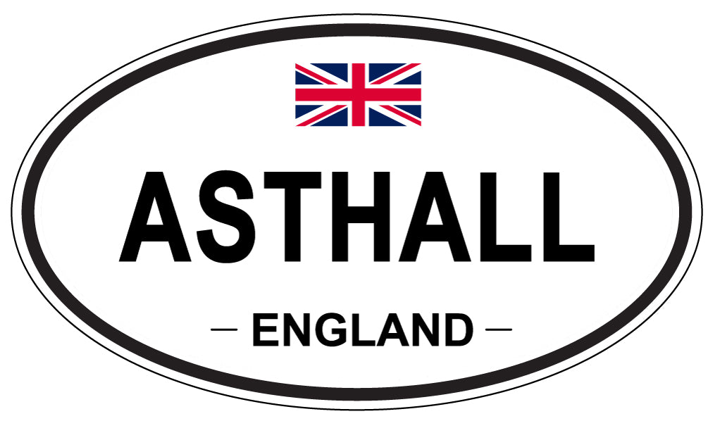ASTHALL, ENGLAND - Oval Sticker
