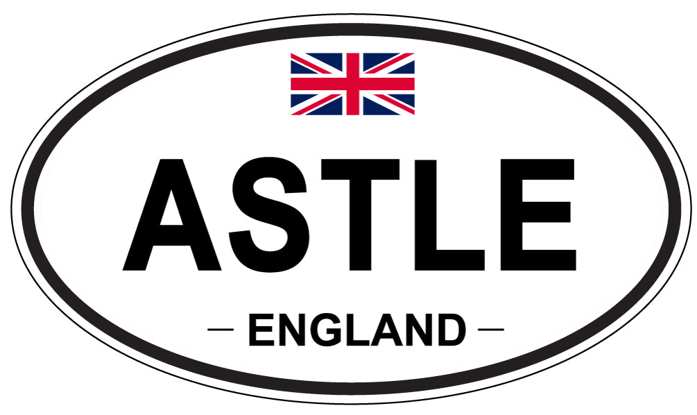 ASTLE, ENGLAND - Oval Sticker