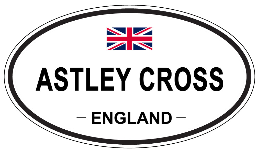 ASTLEY CROSS, ENGLAND - Oval Sticker