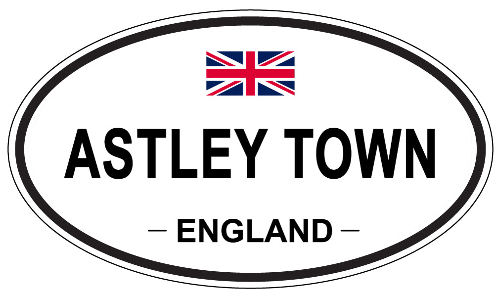 ASTLEY TOWN, ENGLAND - Oval Sticker