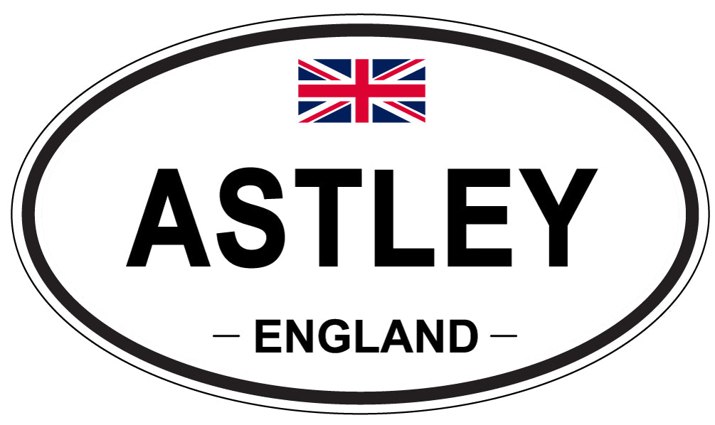 ASTLEY, ENGLAND - Oval Sticker