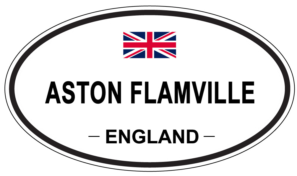ASTON FLAMVILLE, ENGLAND - Oval Sticker