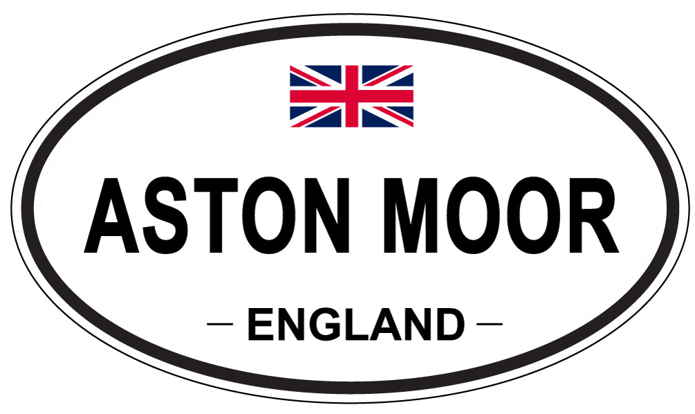 ASTON MOOR, ENGLAND - Oval Sticker