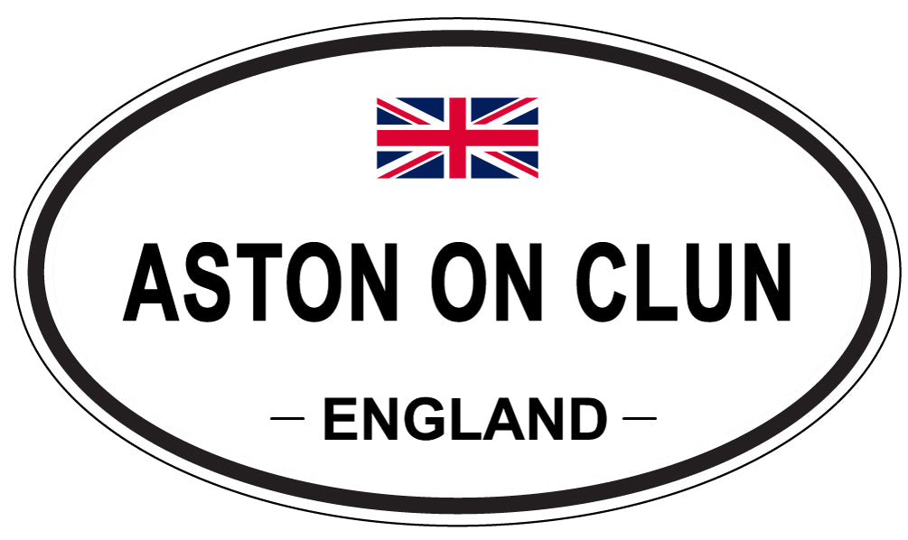 ASTON ON CLUN, ENGLAND - Oval Sticker