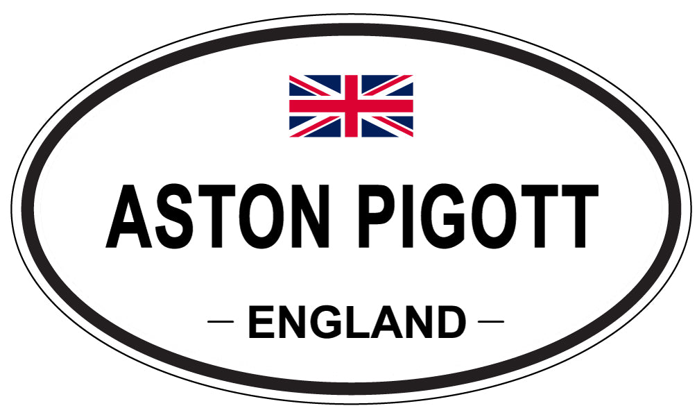 ASTON PIGOTT, ENGLAND - Oval Sticker