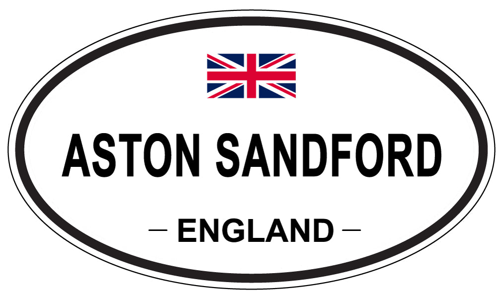 ASTON SANDFORD, ENGLAND - Oval Sticker