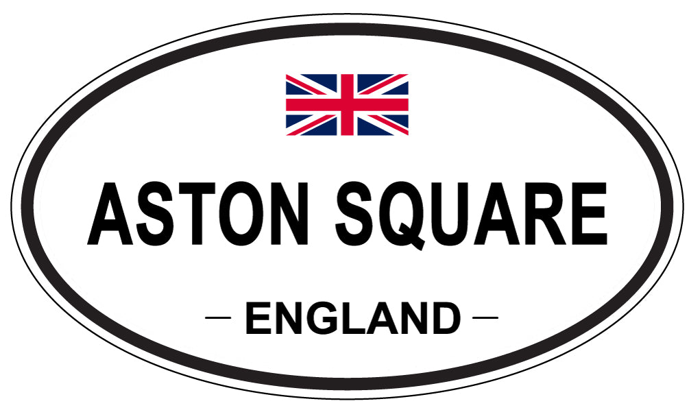 ASTON SQUARE, ENGLAND - Oval Sticker