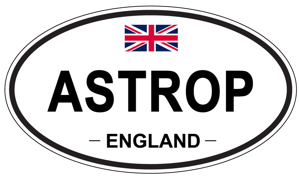 ASTROP, ENGLAND - Oval Sticker