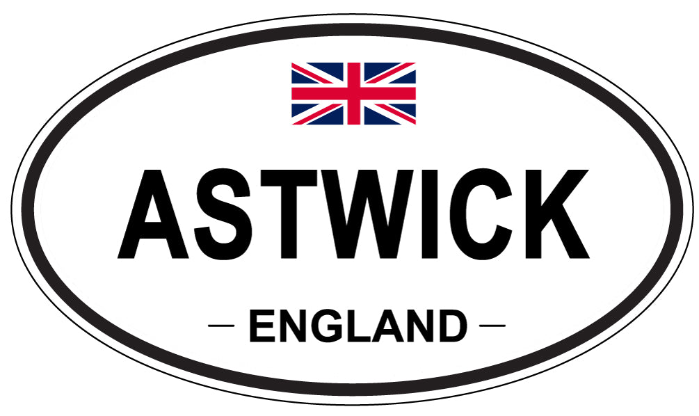ASTWICK, ENGLAND - Oval Sticker
