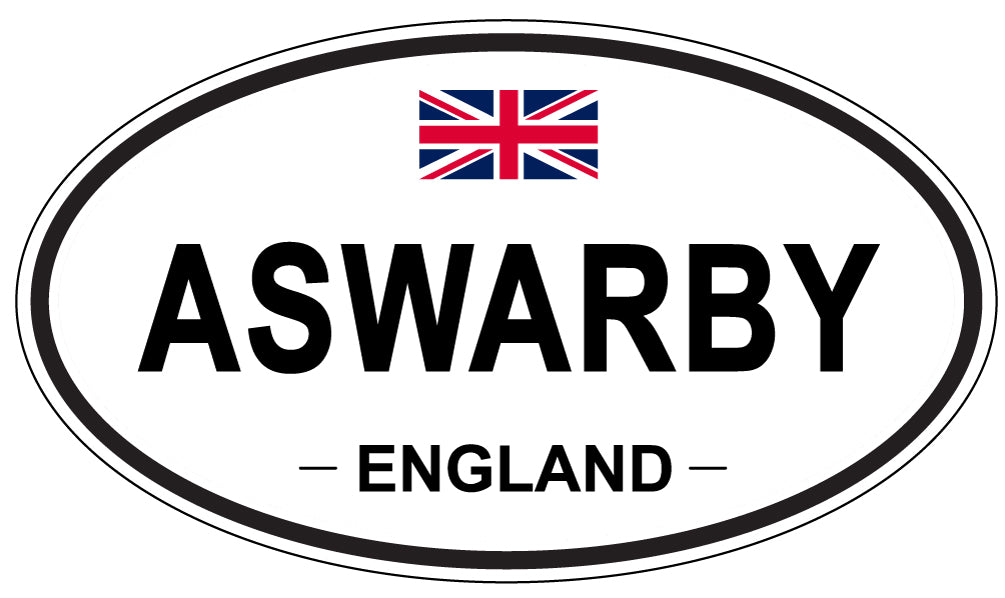 ASWARBY, ENGLAND - Oval Sticker