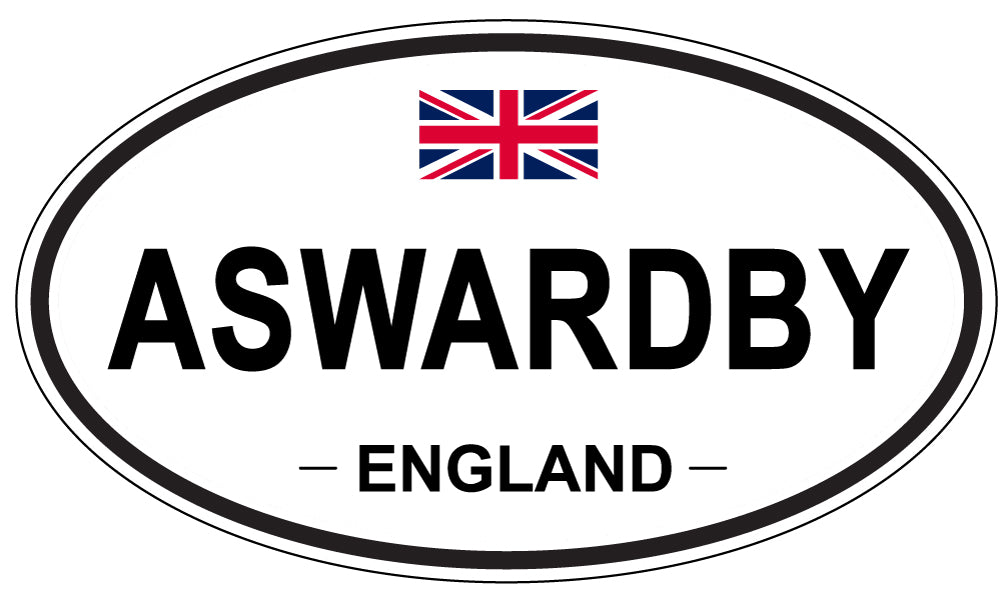 ASWARDBY, ENGLAND - Oval Sticker