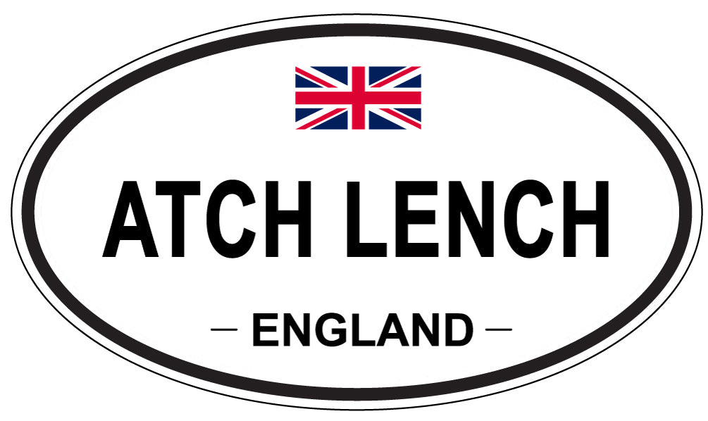 ATCH LENCH, ENGLAND - Oval Sticker