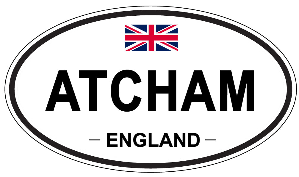ATCHAM, ENGLAND - Oval Sticker