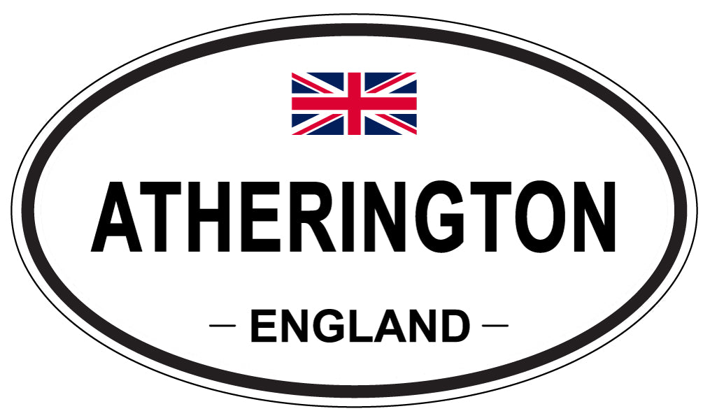 ATHERINGTON, ENGLAND - Oval Sticker