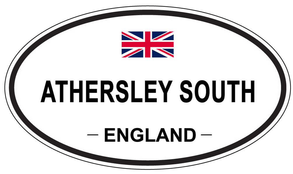 ATHERSLEY SOUTH, ENGLAND - Oval Sticker
