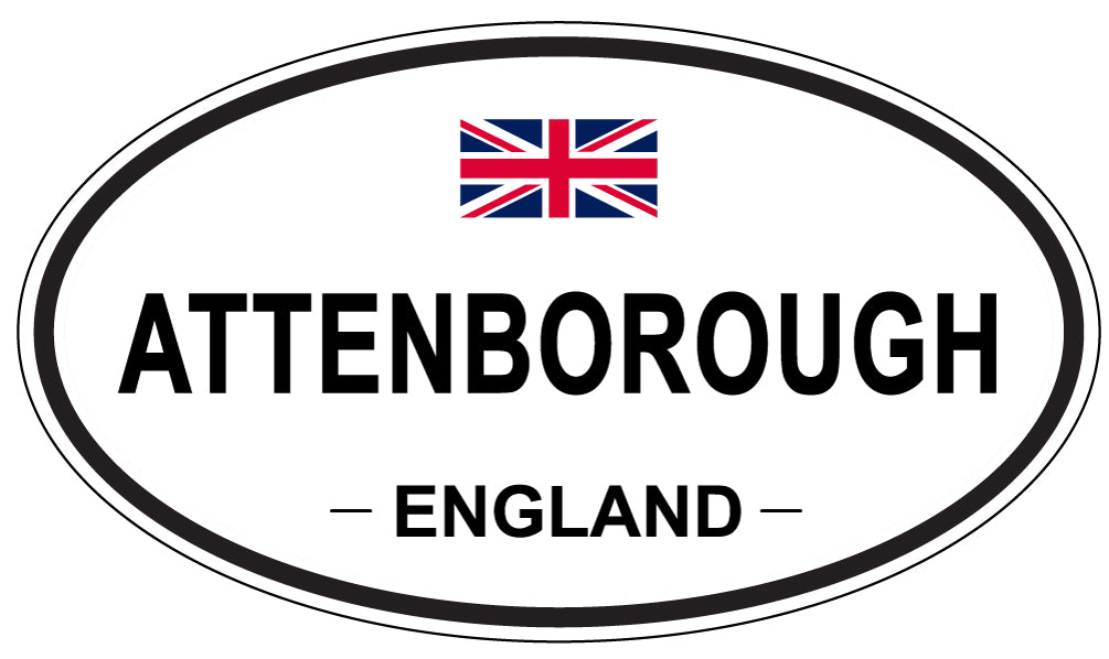 ATTENBOROUGH, ENGLAND - Oval Sticker