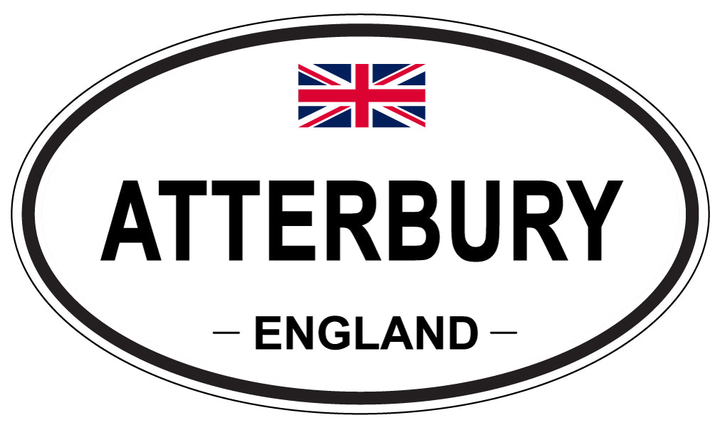 ATTERBURY, ENGLAND - Oval Sticker