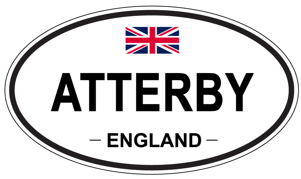 ATTERBY, ENGLAND - Oval Sticker