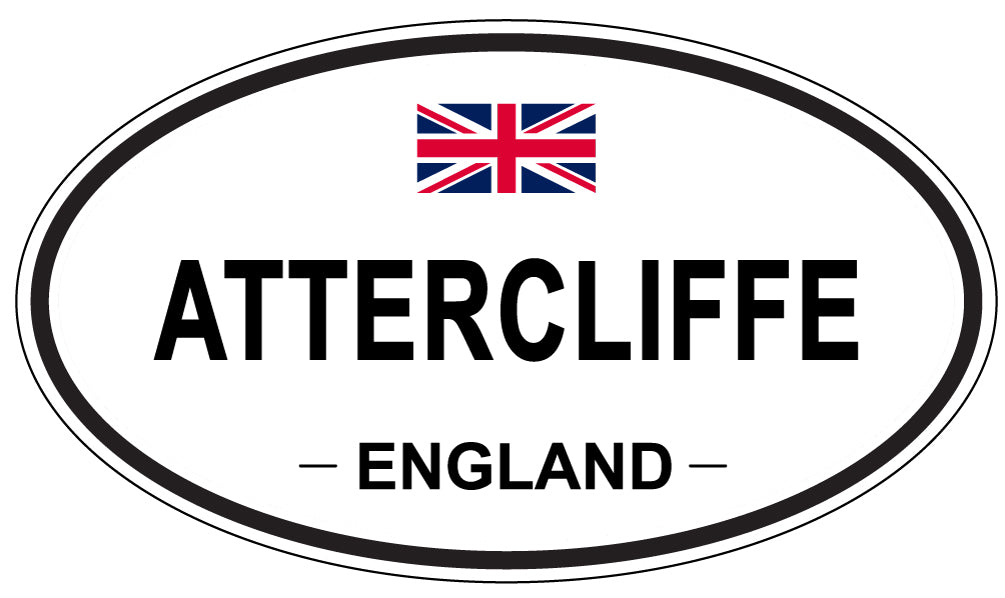 ATTERCLIFFE, ENGLAND - Oval Sticker
