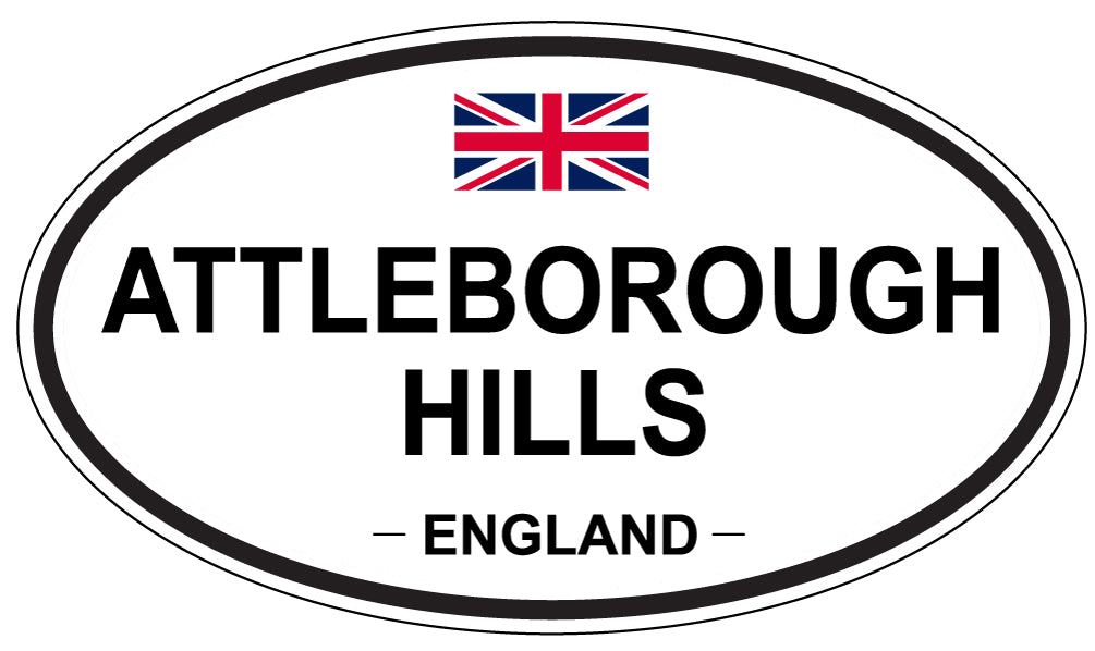 ATTLEBOROUGH HILLS, ENGLAND - Oval Sticker