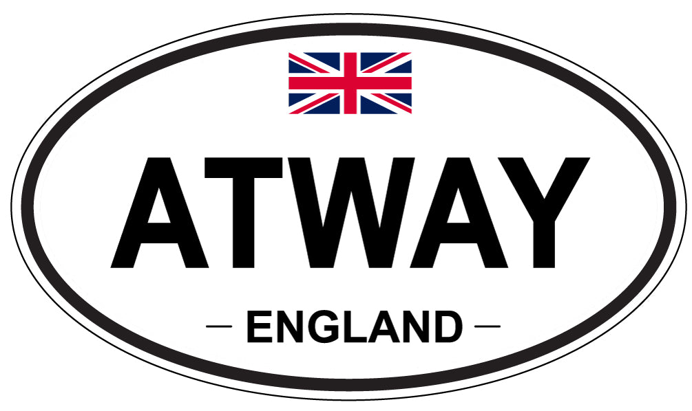 ATWAY, ENGLAND - Oval Sticker