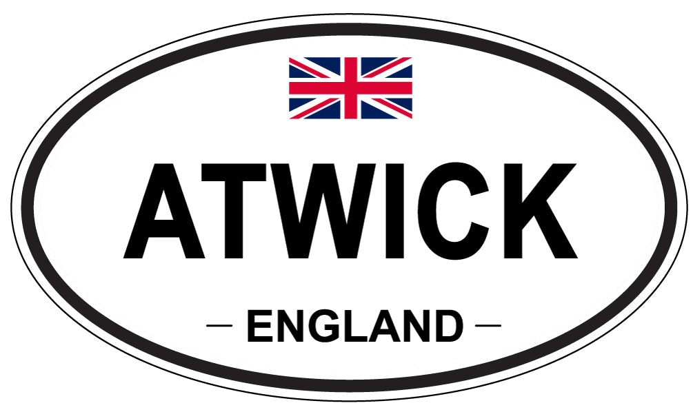 ATWICK, ENGLAND - Oval Sticker