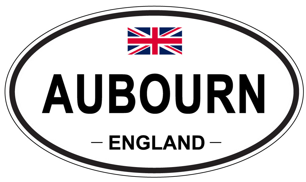 AUBOURN, ENGLAND - Oval Sticker