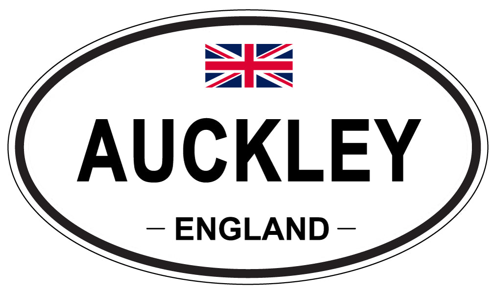 AUCKLEY, ENGLAND - Oval Sticker