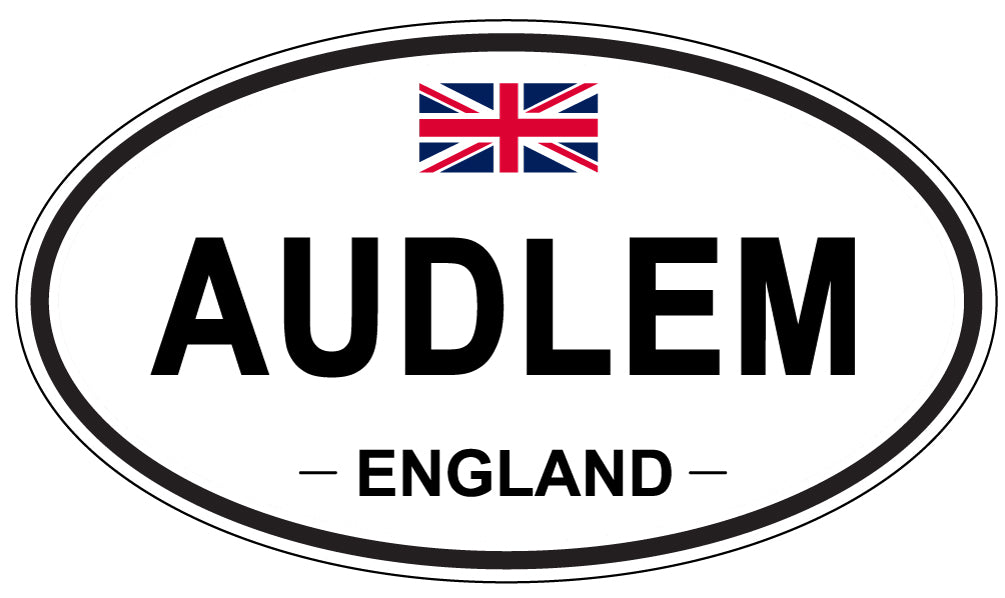 AUDLEM, ENGLAND - Oval Sticker