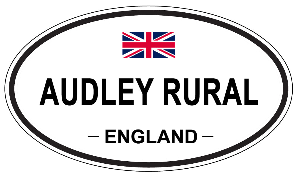AUDLEY RURAL, ENGLAND - Oval Sticker