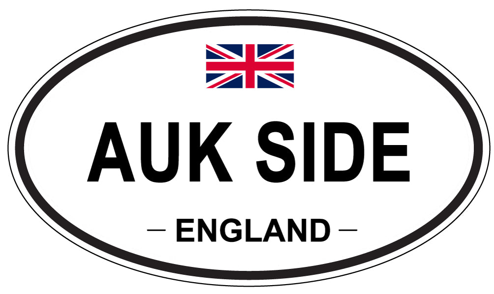 AUK SIDE, ENGLAND - Oval Sticker