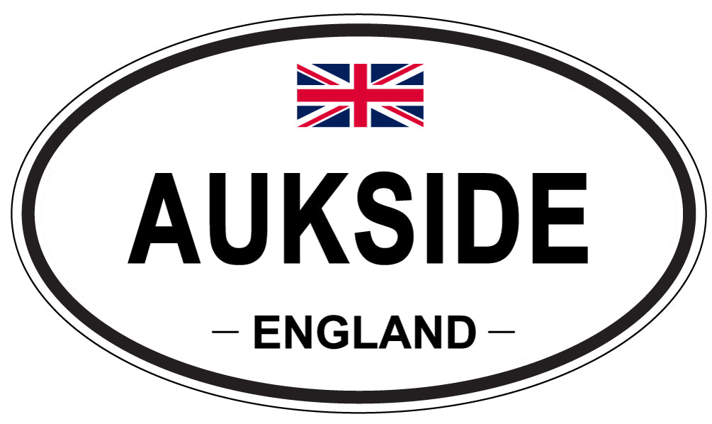 AUKSIDE, ENGLAND - Oval Sticker