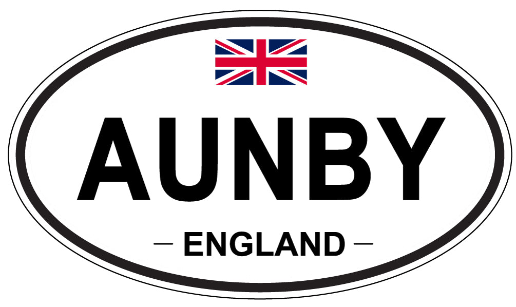 AUNBY, ENGLAND - Oval Sticker