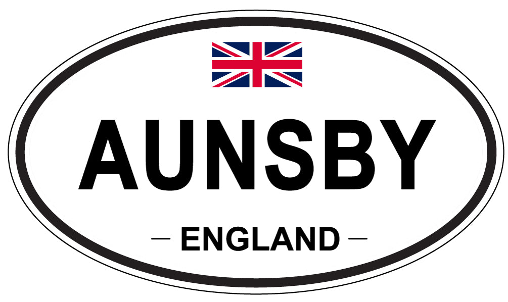 AUNSBY, ENGLAND - Oval Sticker