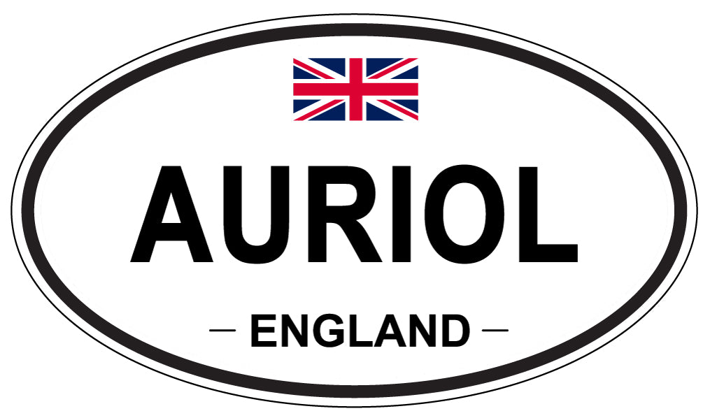 AURIOL, ENGLAND - Oval Sticker