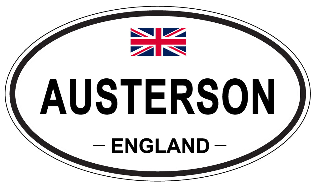 AUSTERSON, ENGLAND - Oval Sticker