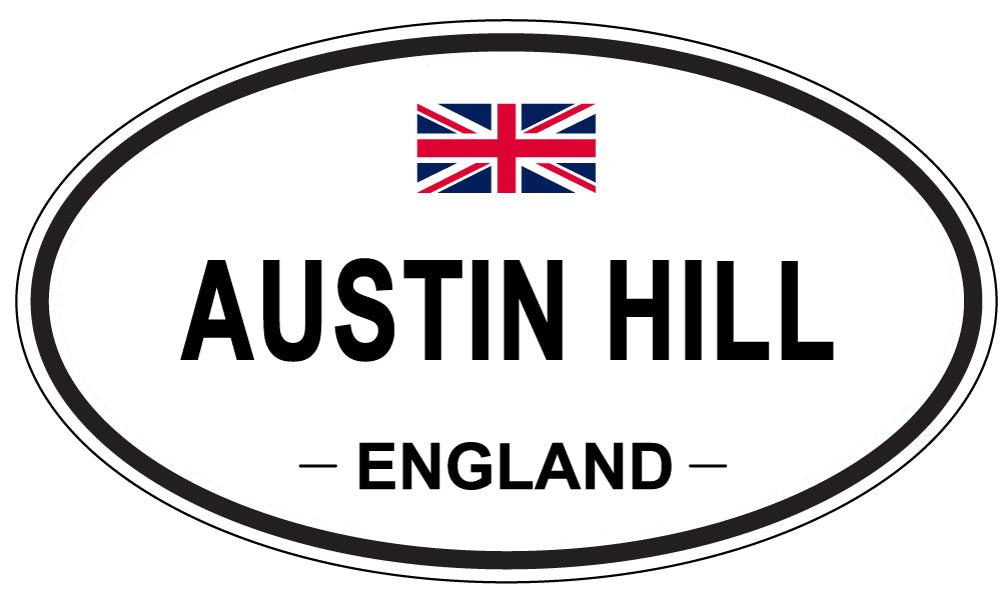 AUSTIN HILL, ENGLAND - Oval Sticker