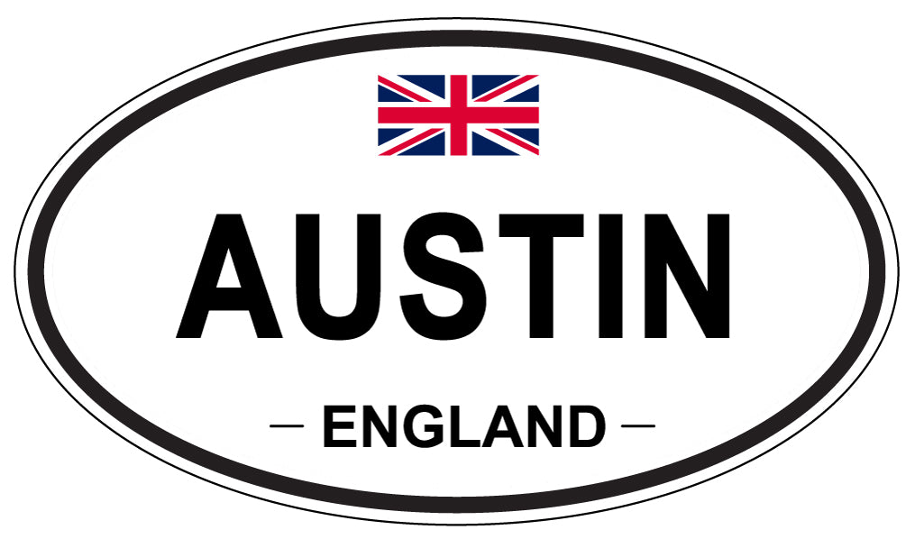 AUSTIN, ENGLAND - Oval Sticker