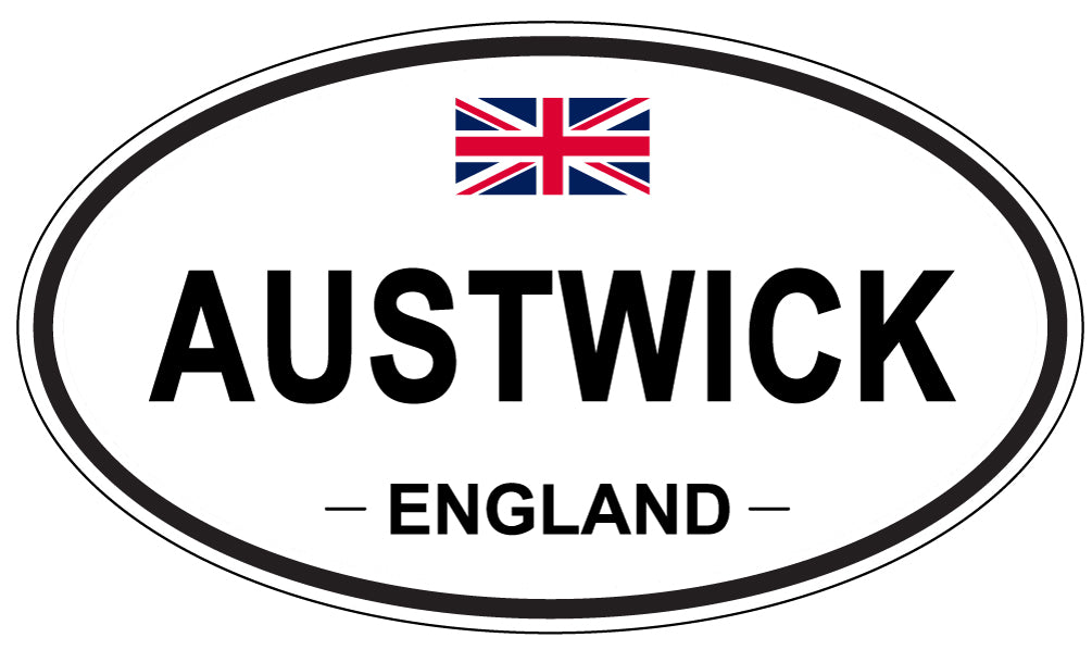 AUSTWICK, ENGLAND - Oval Sticker